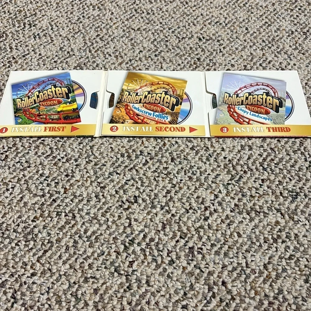 RollerCoaster Tycoon Gold Edition PC Game. 3 CD Set